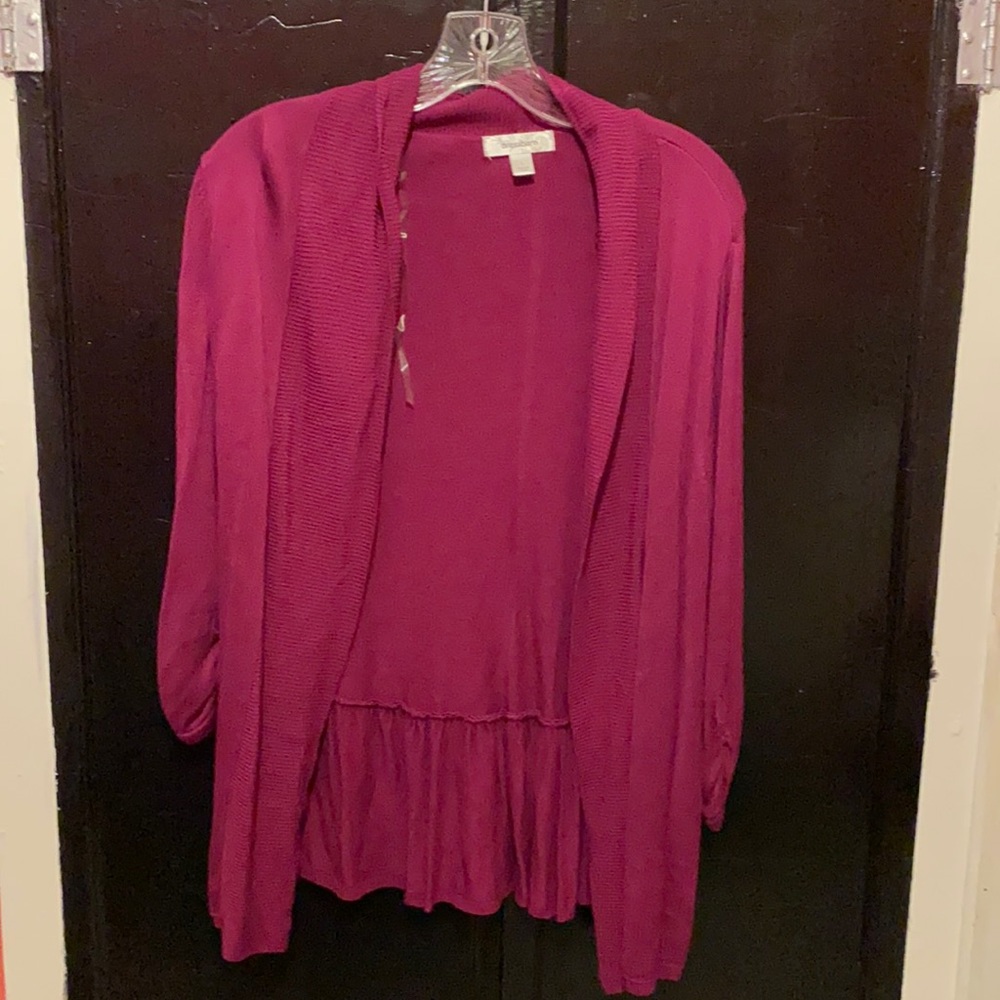 Large purple/magenta cardigan